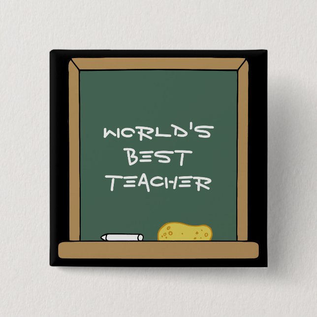 World's Best Teacher Button (Front)
