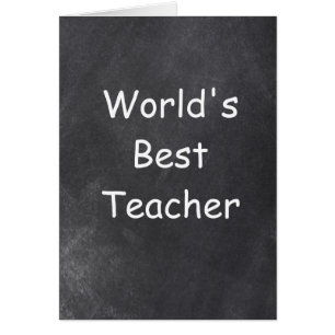 World's Best Teacher Chalkboard Design