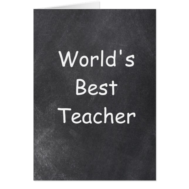 World's Best Teacher Chalkboard Design (Front)