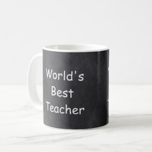 World's Best Teacher Chalkboard Design Gift Idea Coffee Mug
