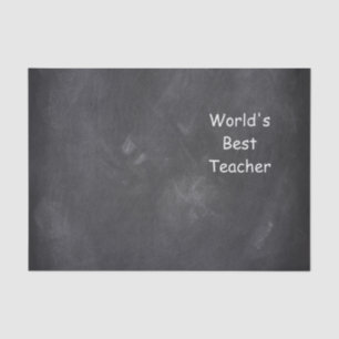 World's Best Teacher Chalkboard Design Gift Idea Tissue Paper