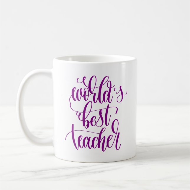 World's Best Teacher Coffee Mug (Left)