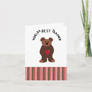 Worlds Best Teacher Holiday Card
