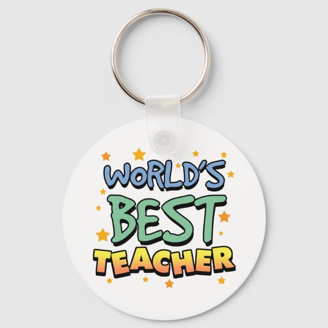 World's Best Teacher Keychain (Front)