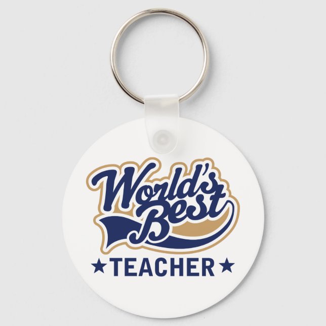 Worlds Best Teacher Keychain (Front)