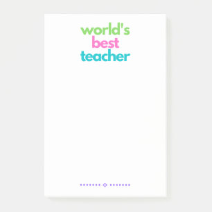 World's Best Teacher Notepad