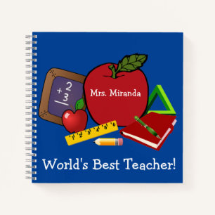 World's Best Teacher Personalize Notebook