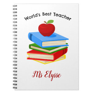 World's Best Teacher Personalized Modern Notebook