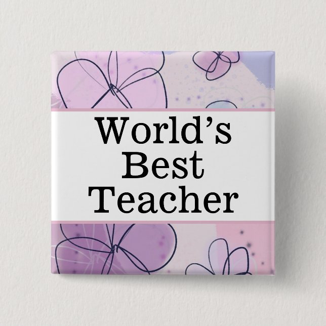 World's best teacher pin (Front)
