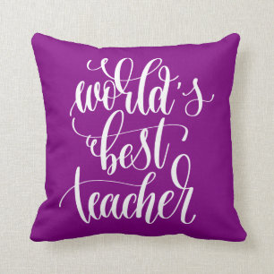 World's Best Teacher Throw Pillow
