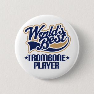 Worlds Best Trombone Player Gift 2 Inch Round Button