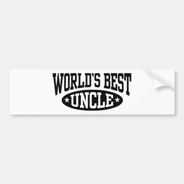 World's Best Uncle Bumper Sticker (Front)