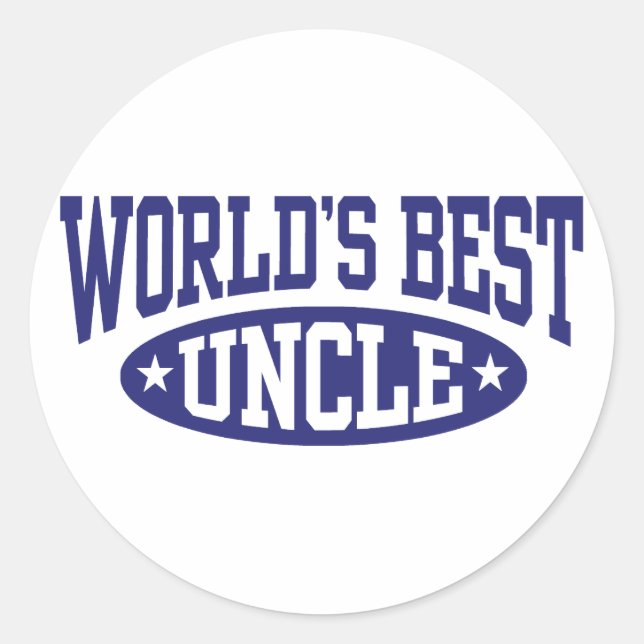 World's Best Uncle Classic Round Sticker (Front)