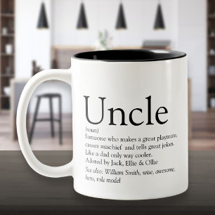 World's Best Uncle Funcle Modern Definition Fun Two-Tone Coffee Mug