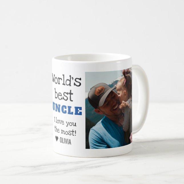 World's Best Uncle Love You The Most 2 Photo    Coffee Mug (Front Right)