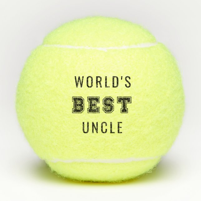 World's Best Uncle Monogrammed Tennis Balls (Front)
