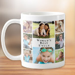 World's Best Uncle Photo Collage Coffee Mug<br><div class="desc">Give the world's best uncle a fun custom photo collage coffee mug that he will enjoy for years. You can personalize with 8 family photos of his nieces and nephews,  customize the expression "World's Best Uncle" and add the names of his nieces and nephews.</div>