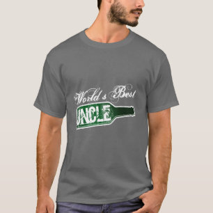 World's Best Uncle tee shirt   Beer bottle design