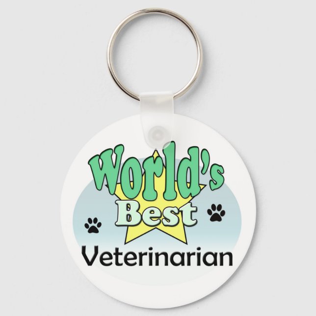 World's Best  Veterinarian Keychain (Front)