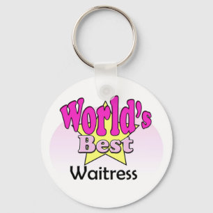 World's Best Waitress Keychain