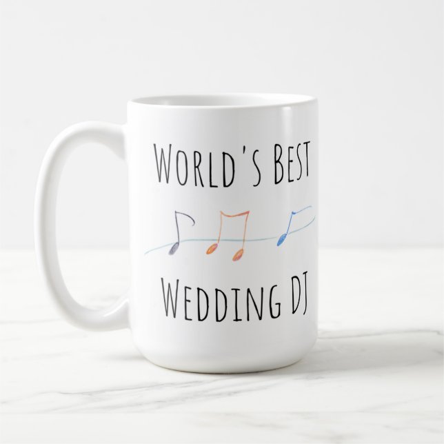 World's Best Wedding DJ - Thank You Gift Coffee Mu Mug (Left)