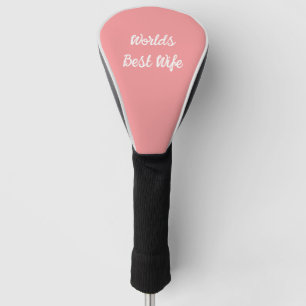 worlds Best Wife custom  script minimalist Golf Head Cover