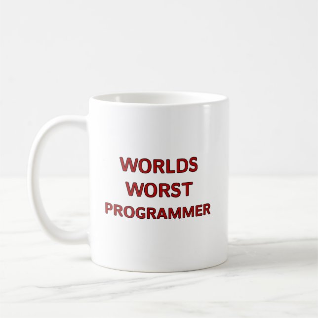 Worlds Best/Worst Programmer Right Handed Coffee Mug (Left)