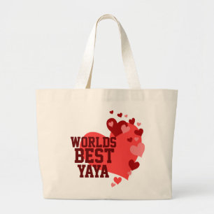 Worlds Best YaYa Personalized Large Tote Bag