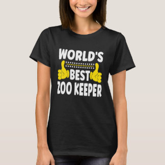 World's Best Zoo Keeper Job Title Profession Zoo K T-Shirt
