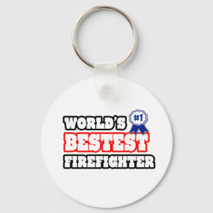 World's Bestest Firefighter Keychain