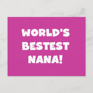 World's Bestest Nana Black and White Tshirts Postcard