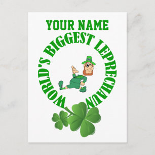 World's biggest leprechaun postcard