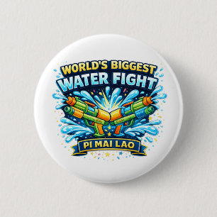 World's Biggest Water Fight – Pi Mai Lao 2 Inch Round Button