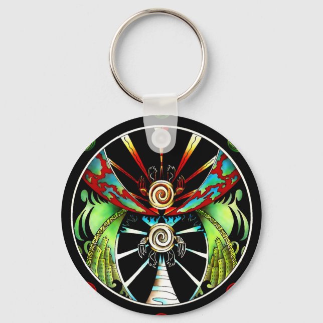 Worlds Collide Turtles Keychain (Front)