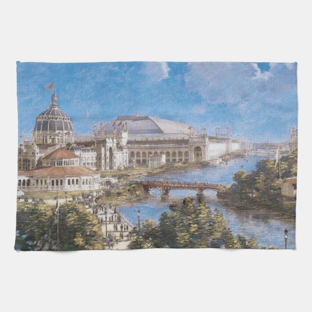 World's Colombian Exposition by Theodore Robinson Kitchen Towel (Horizontal)