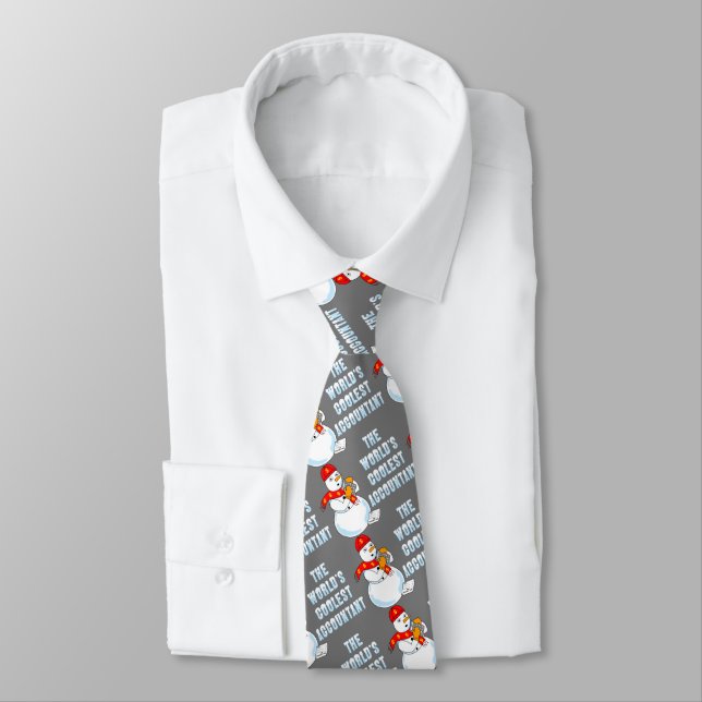 World's Coolest Accountant Tie (Tied)