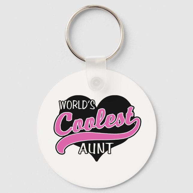World's Coolest Aunt Keychain (Front)