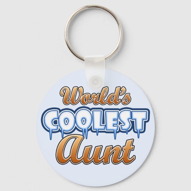 World's Coolest Aunt Keychain (Front)