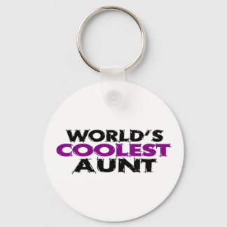 Worlds Coolest Aunt Keychain