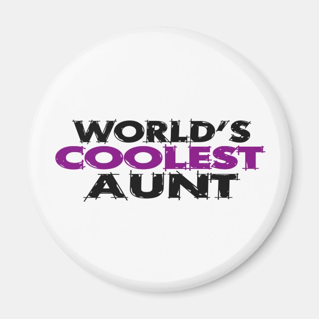 Worlds Coolest Aunt Magnet (Front)