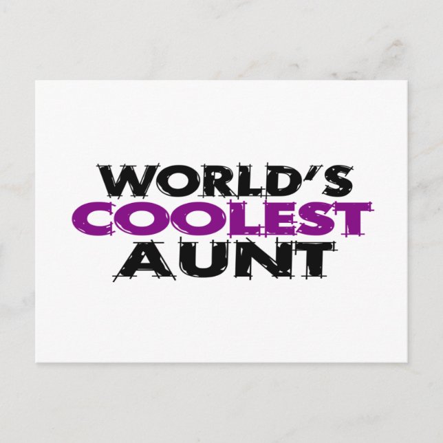 Worlds Coolest Aunt Postcard (Front)