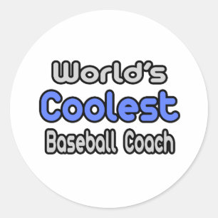 World's Coolest Baseball Coach Classic Round Sticker