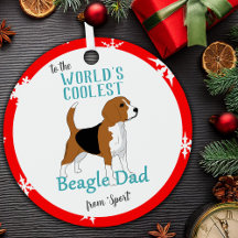 World's Coolest Beagle Dad Dog Drawing Round