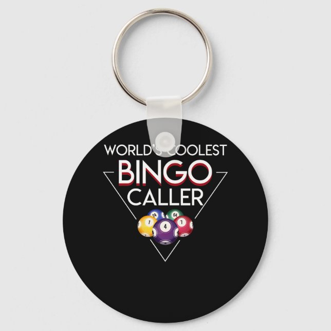Worlds Coolest Bingo Caller Bingo Caller Keychain (Front)