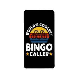 World's Coolest Bingo Caller Label