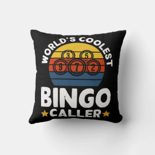 World's Coolest Bingo Caller Throw Pillow