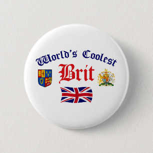World's Coolest Brit 2 Inch Round Button