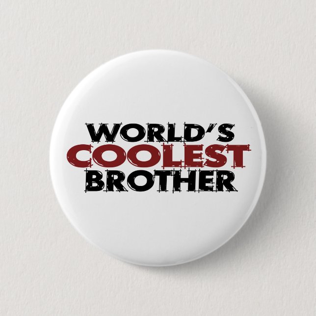 Worlds Coolest Brother 2 Inch Round Button (Front)