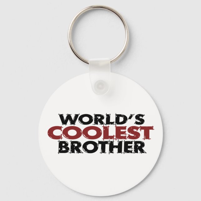 Worlds Coolest Brother Keychain (Front)