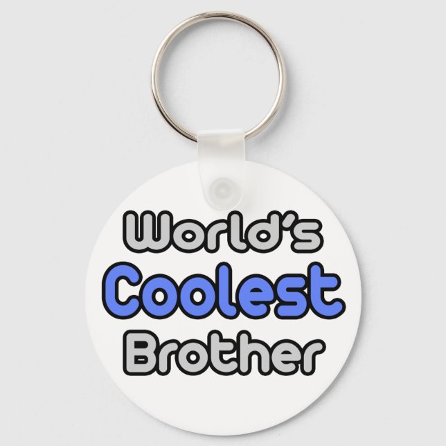 World's Coolest Brother Keychain (Front)